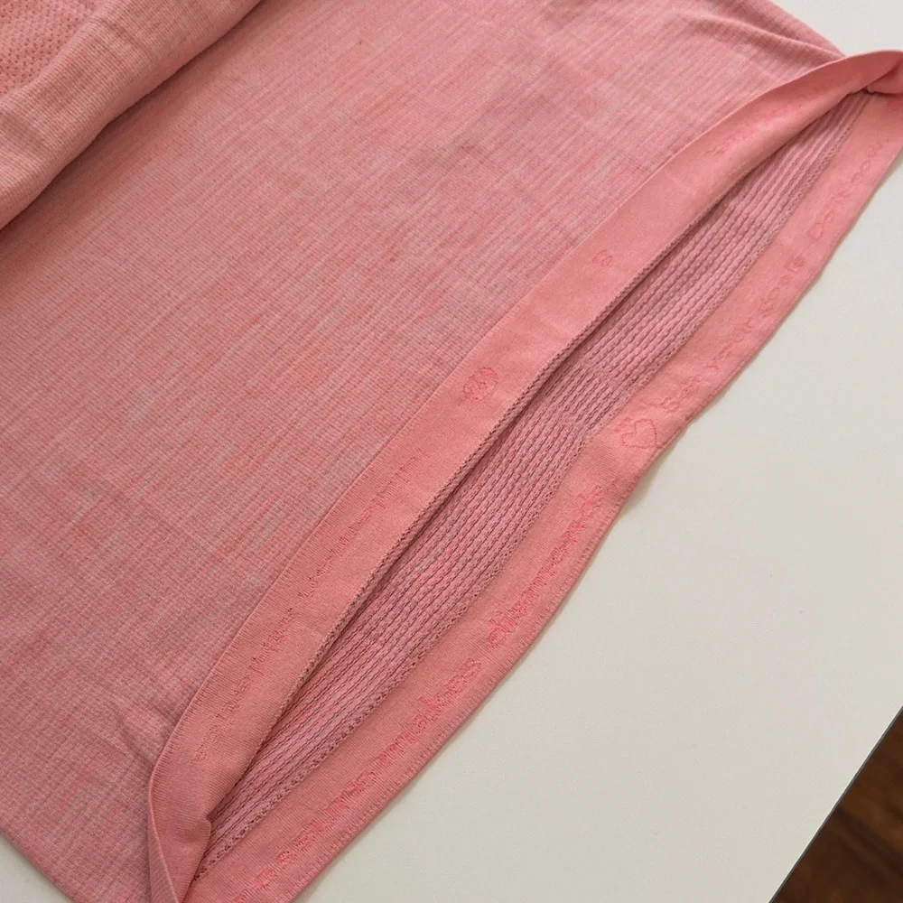 lululemon athletica Coral Pink Short Sleeve Seamless Tee - Picture 4 of 4